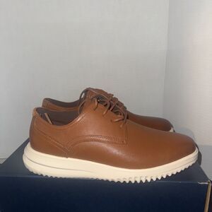 Cole Haan Grand+ Plain Toe Oxford Mens Sz 8M British Tan Leather Shoes C36935